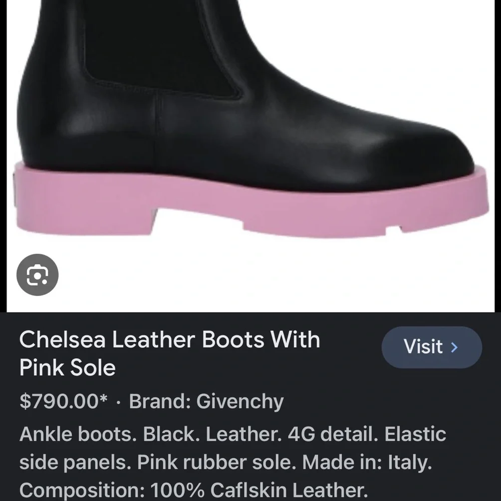 Givenchy Slip on Squared Chelsea ankle boots. - Picture 7 of 8